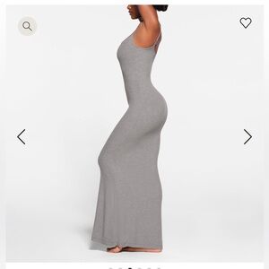 Skims Ribbed Long Slip Dress